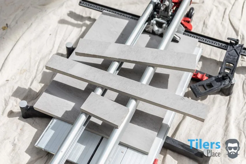 Rubi TZ porcelain tile cutter in use